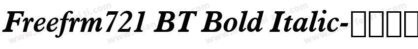Freefrm721 BT Bold Italic字体转换